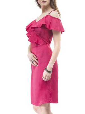 pink solid sheath dress - 14890916 - Standard Image - 3
