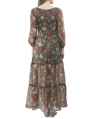 Puff Sleeved floral maxi dress - 14890928 - Standard Image - 3