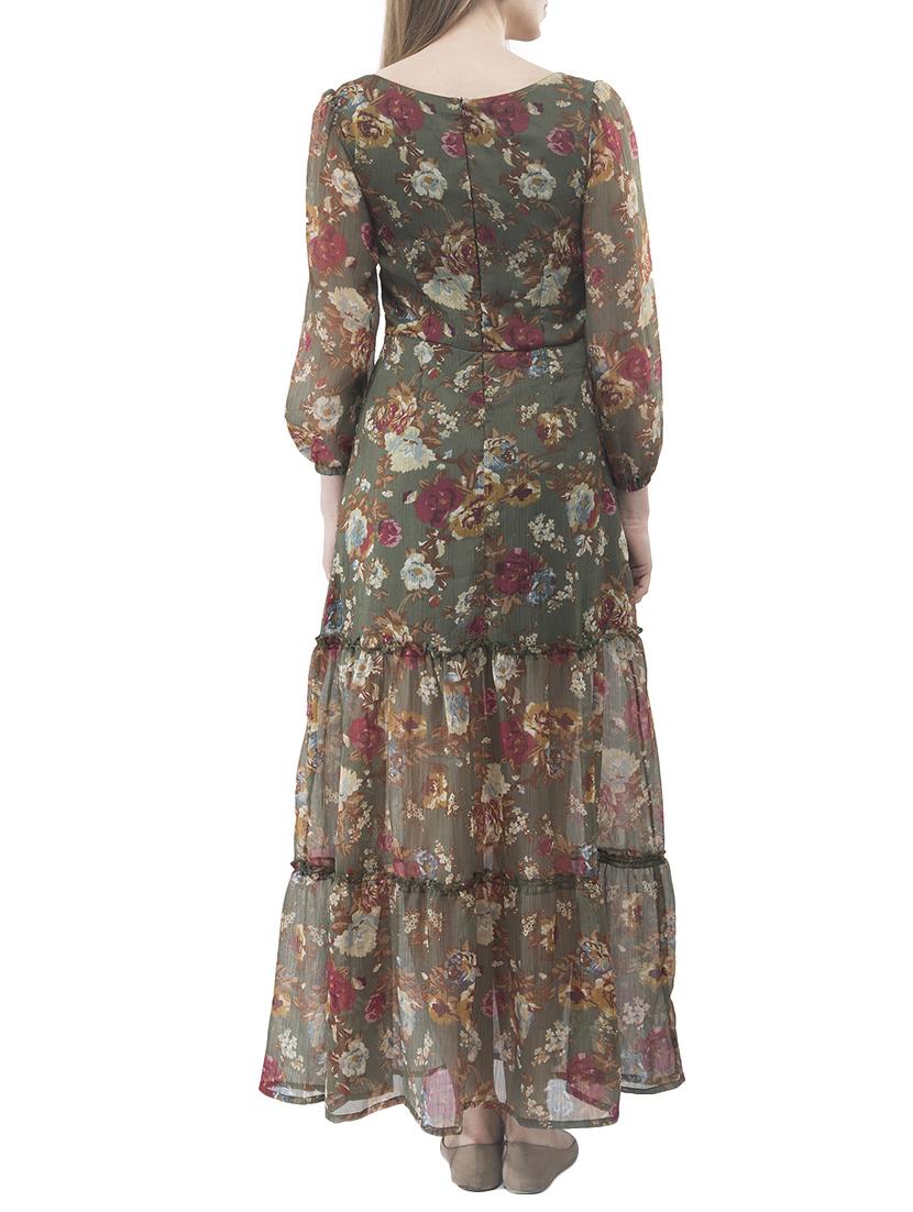 Puff Sleeved floral maxi dress - 14890928 - Zoom Image - 3