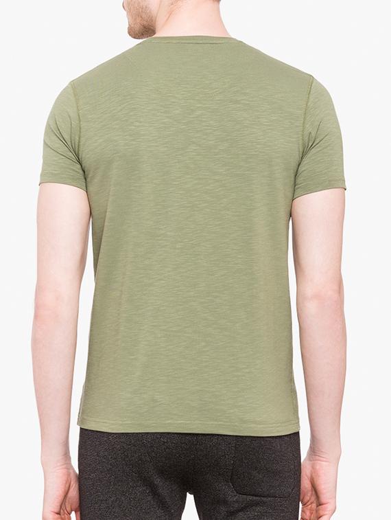 olive green cotton front print tshirt - 14891818 - Zoom Image - 3