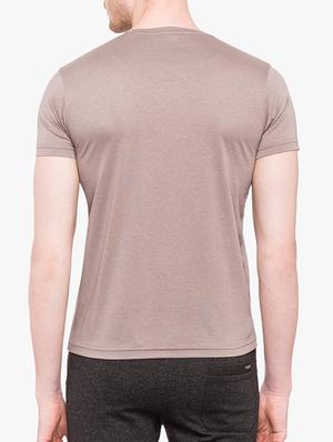 brown cotton chest print tshirt - 14891838 - Standard Image - 3