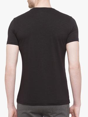 black cotton chest print t-shirt - 14891843 - Standard Image - 3