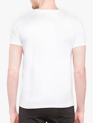 white cotton front print tshirt - 14891860 - Standard Image - 3