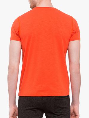 orange cotton front print tshirt - 14891867 - Standard Image - 3