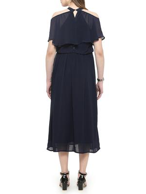navy blue crepe blouson dress - 14892079 - Standard Image - 3
