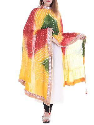 multi art silk bandhani dupatta - 14892174 - Standard Image - 3