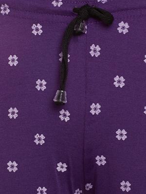 purple cotton blend pyjama - 14892369 - Standard Image - 3