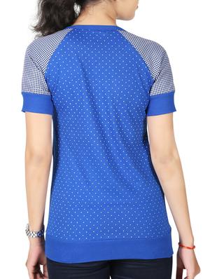 blue printed tee - 14893162 - Standard Image - 3