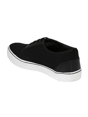 black canvas lace up sneaker - 14893354 - Standard Image - 3