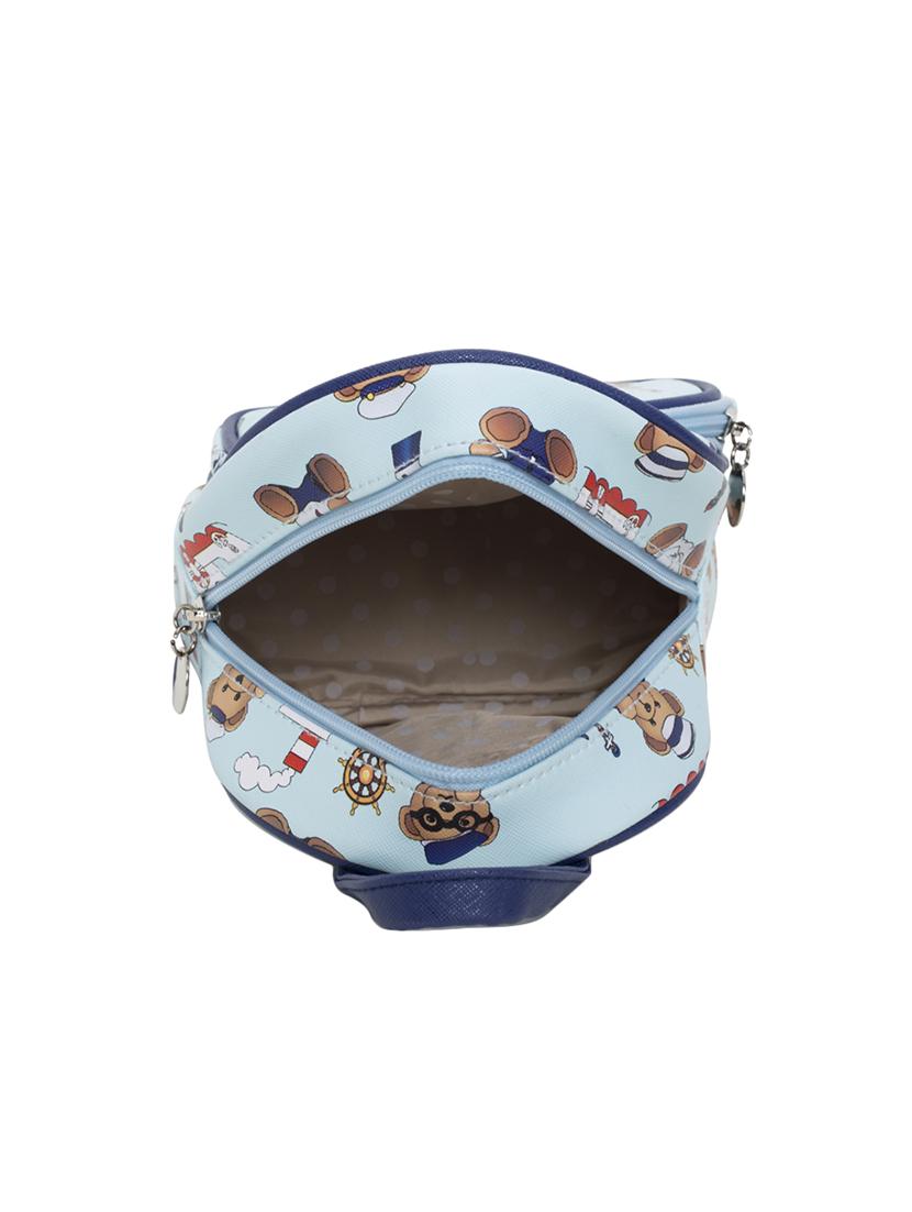blue leatherette regular backpack - 14893457 - Zoom Image - 3