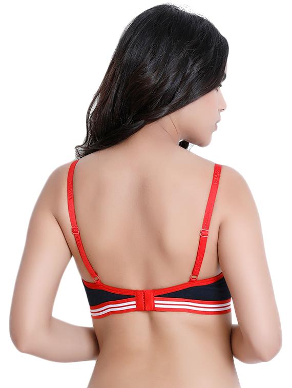 Navy blue solid bra - 14893658 - Zoom Image - 3