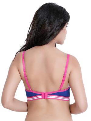 blue solid bra - 14893659 - Standard Image - 3