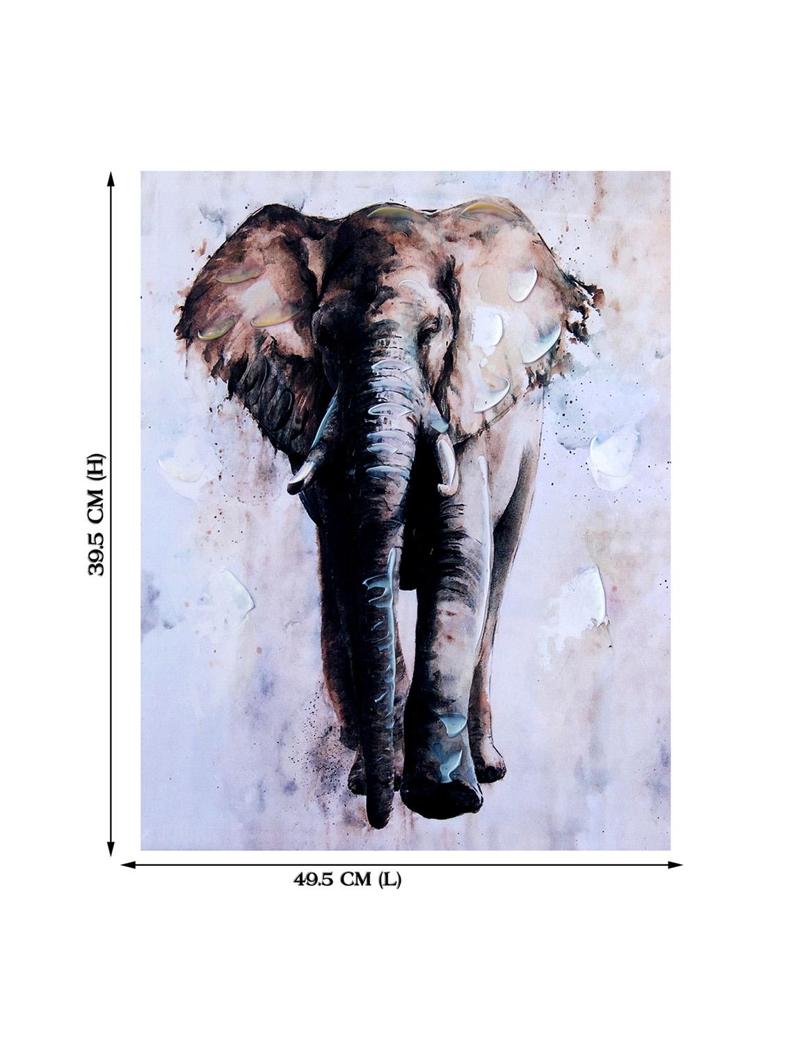 Canvas Elephant Portrait Wall Painting - 14893942 - Zoom Image - 3