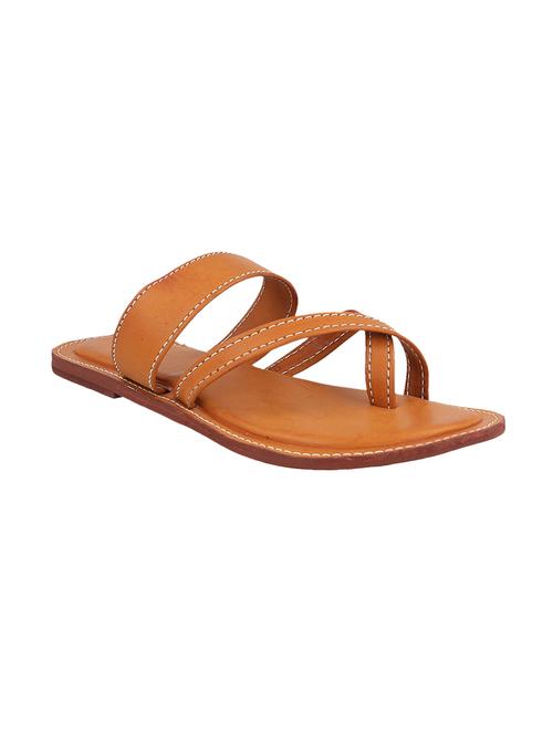 brown toe separator kolhapuri - 14894173 - Standard Image - 1