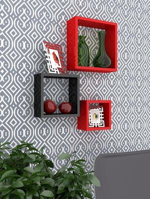 Wooden Nesting Square Wall Shelf Set of 3 - 14894301 - Standard Image - 3