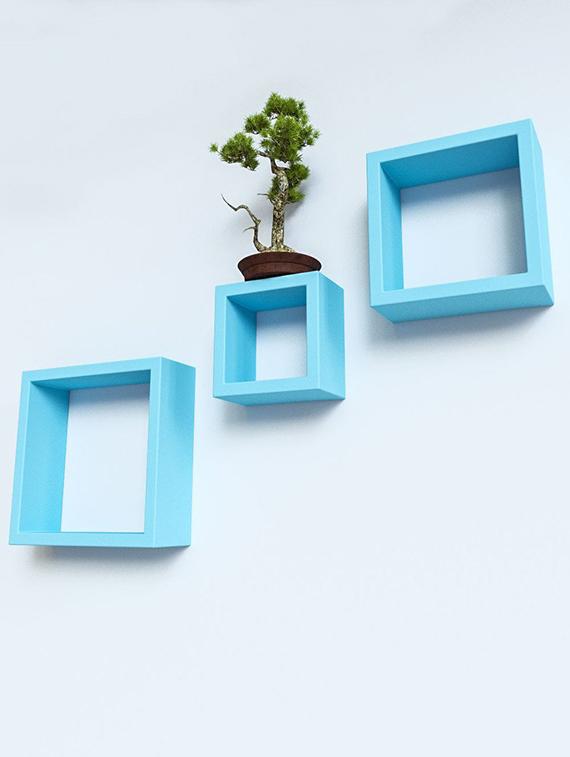 Wooden Nesting Square Wall Shelf Set of 3 - 14894303 - Zoom Image - 3