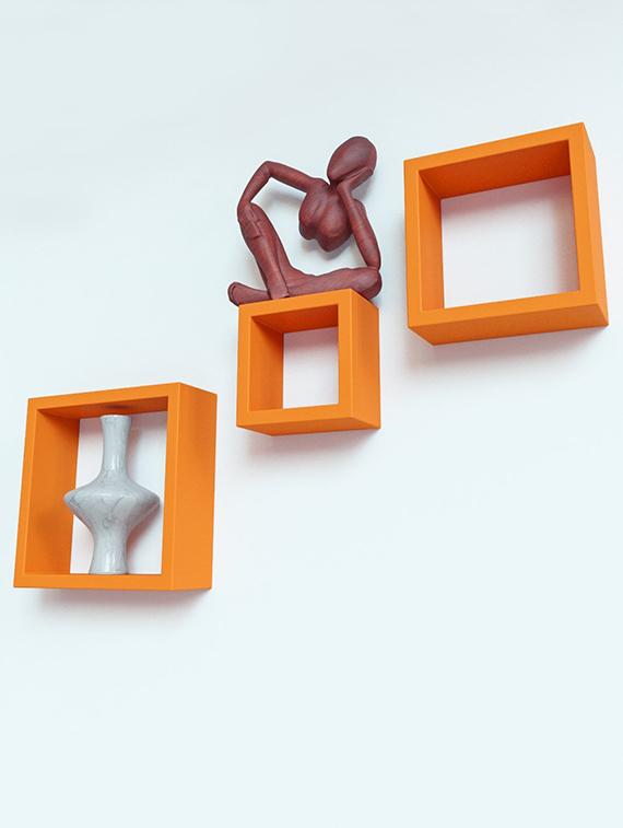 Wooden Nesting Square Wall Shelf Set of 3 - 14894304 - Zoom Image - 3