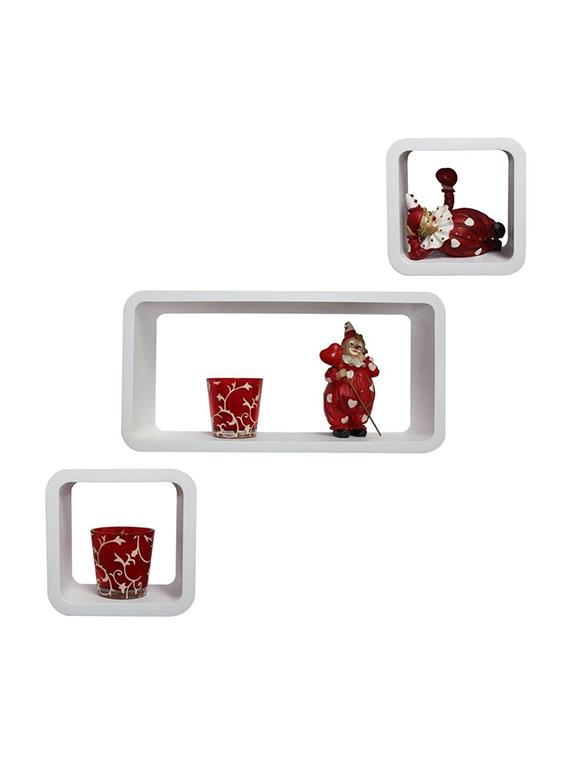 Decor Home Wall Shelf Set Of 2 Cube & 1 Rectangle Wall Rack Shelves - 14894340 - Zoom Image - 3