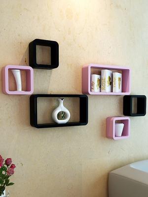 Decor Wall Rack Shelves Cube Rectangle Designer Wall Shelf Set Of 6 - 14894342 - Standard Image - 3
