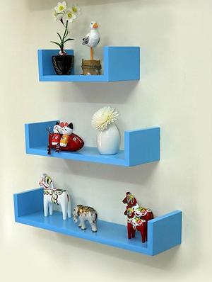 Set of 3 U Shape Wall Shelves - 14894376 - Standard Image - 3