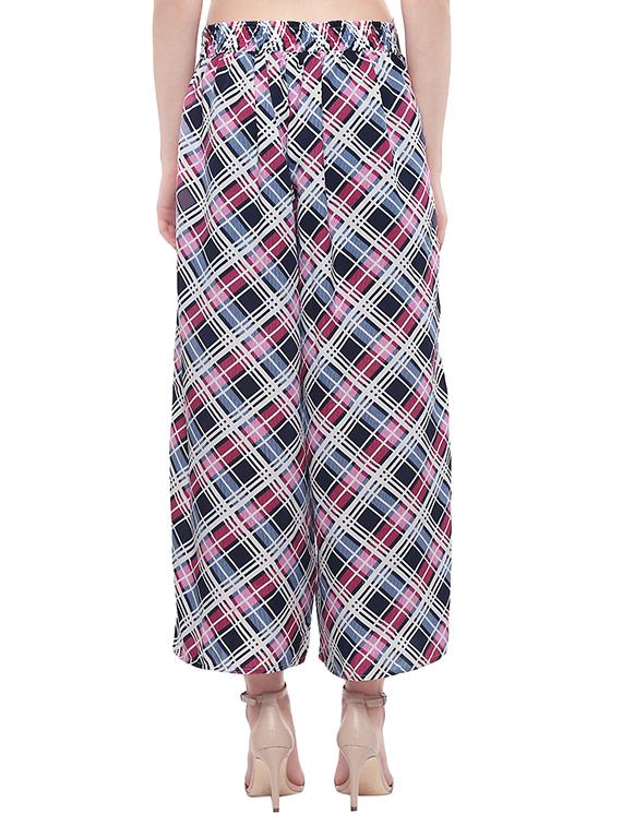 multi colored checkered palazzo - 14894696 - Zoom Image - 3