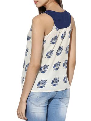 white printed cotton top - 14894739 - Standard Image - 3