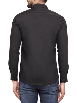 black cotton casual shirt - 14895796 - Standard Image - 3