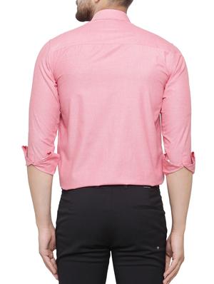 pink cotton formal shirt - 14895803 - Standard Image - 3
