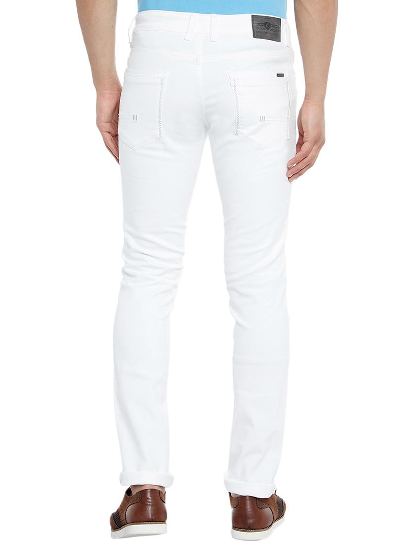 white denim plain jeans - 14896138 - Zoom Image - 3