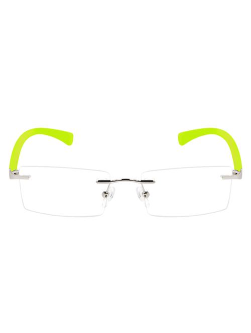 cardon silver rectangular rimless eyeglass - 14898204 - Very Small Image - 1