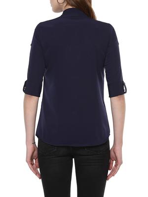 navy blue casual shirt - 14900634 - Standard Image - 3