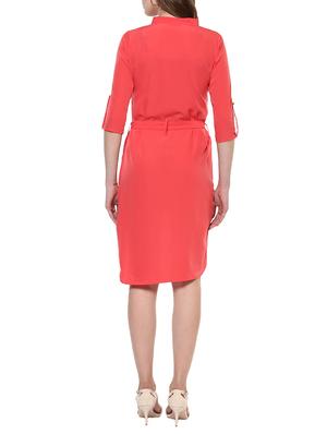 solid red asymmetric dress - 14900642 - Standard Image - 3