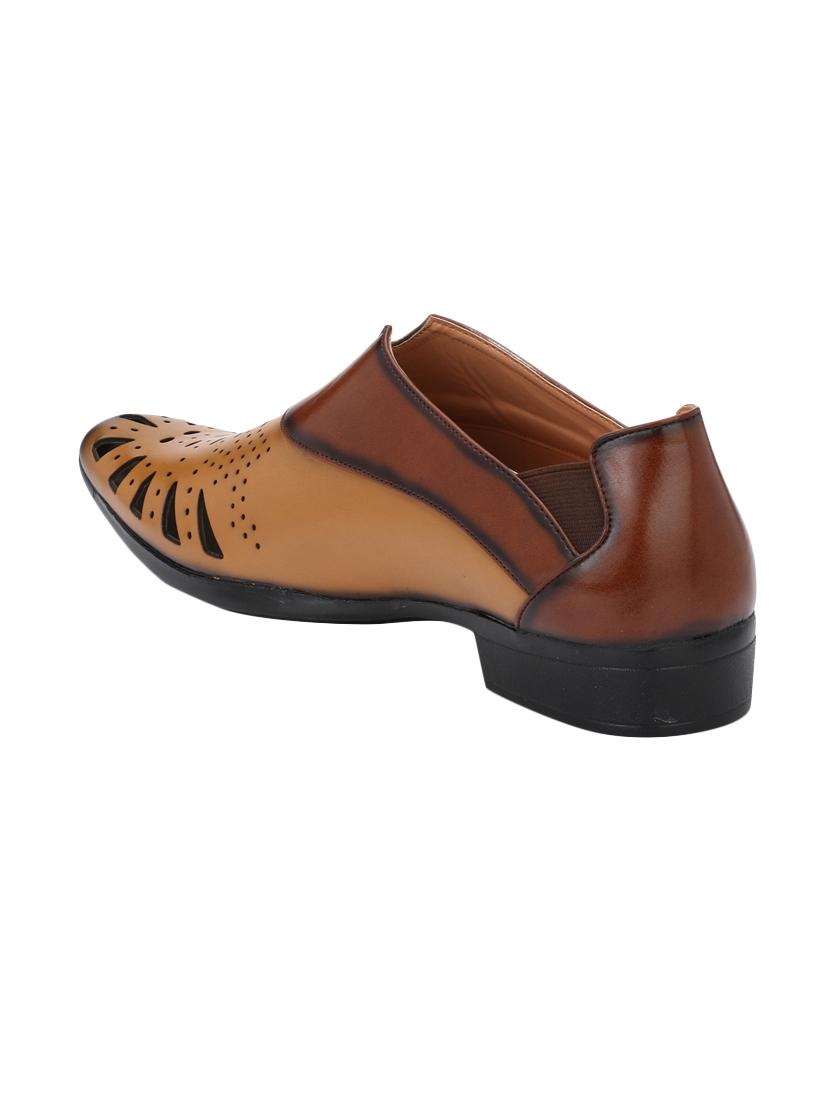 tan Leatherette slip on sandal - 14900664 - Zoom Image - 3