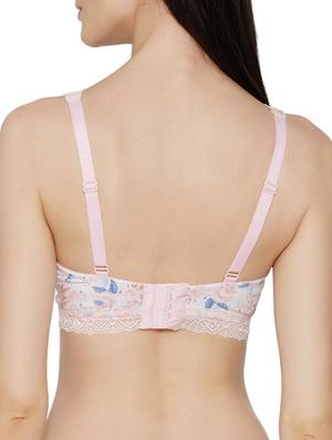 pink printed cotton blend bra - 14900677 - Standard Image - 3