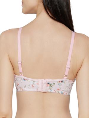 pink printed cotton blend bra - 14900680 - Standard Image - 3