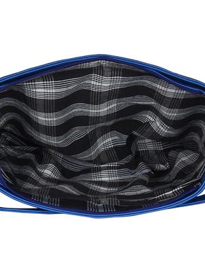 blue leatherette hobo handbag - 14900725 - Standard Image - 3