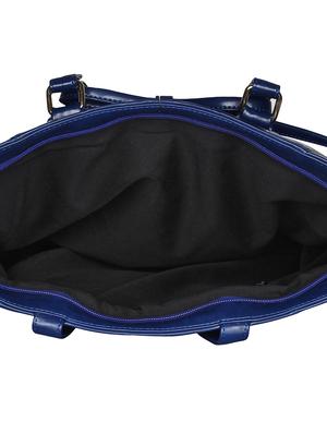 blue leatherette regular handbag - 14900730 - Standard Image - 3