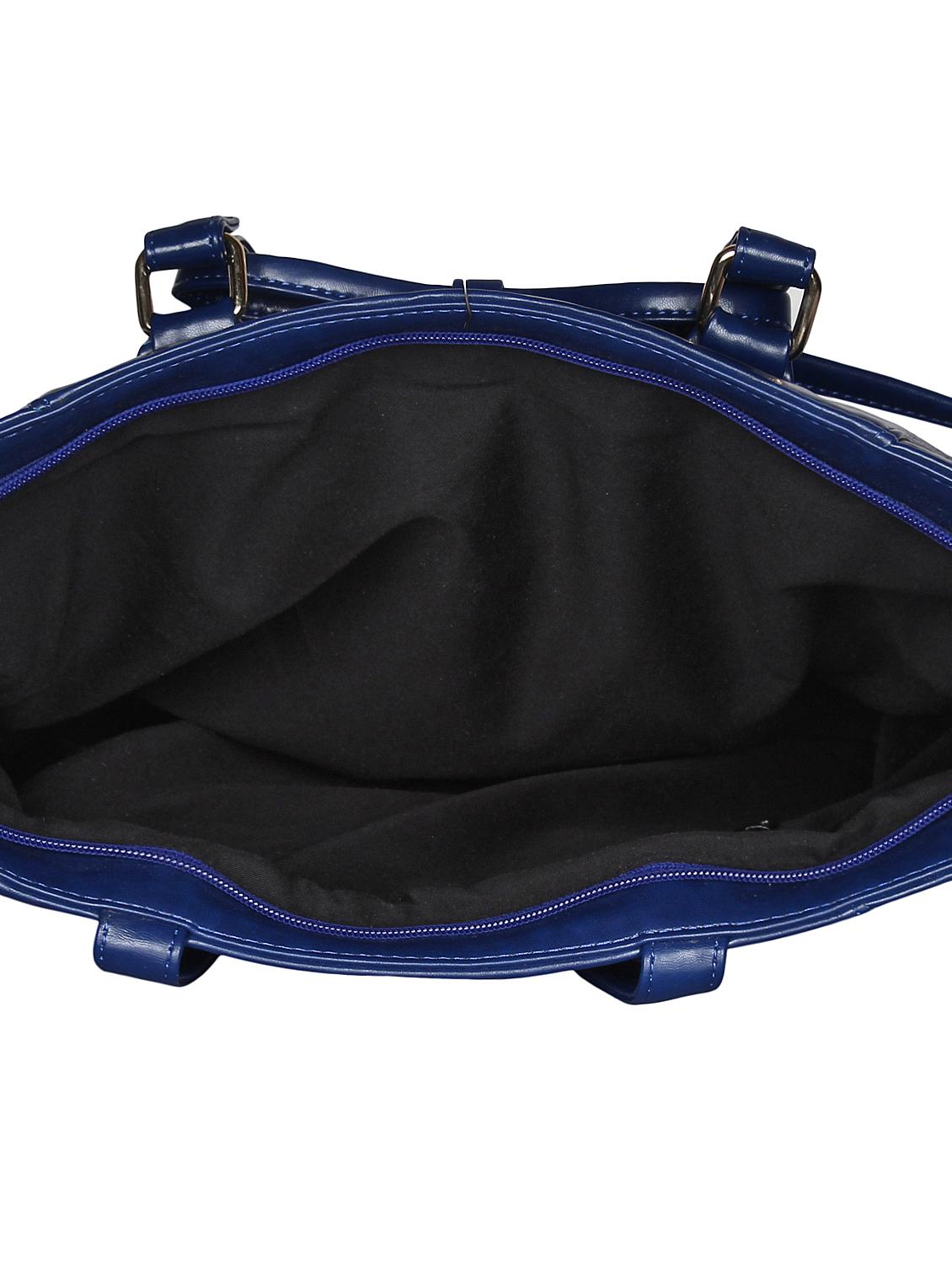 blue leatherette regular handbag - 14900730 - Zoom Image - 3