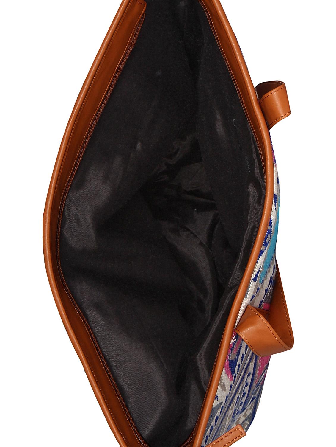 multi colored leatherette regular handbag - 14900740 - Zoom Image - 3
