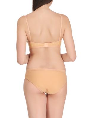 beige hosery bra and panty set - 14901451 - Standard Image - 3
