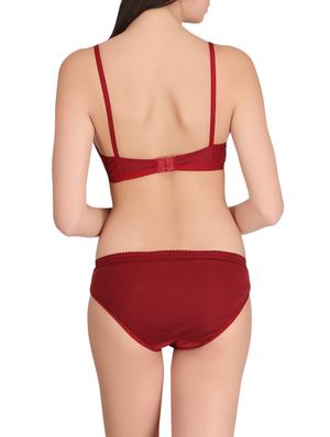 red hosery bra and panty set - 14901452 - Standard Image - 3