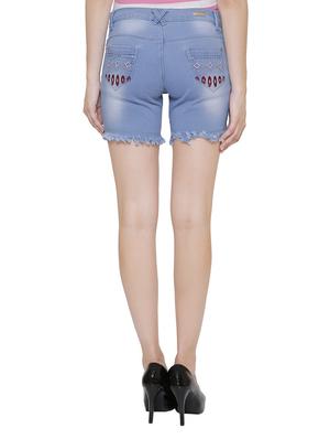 light blue denim short - 14901999 - Standard Image - 3
