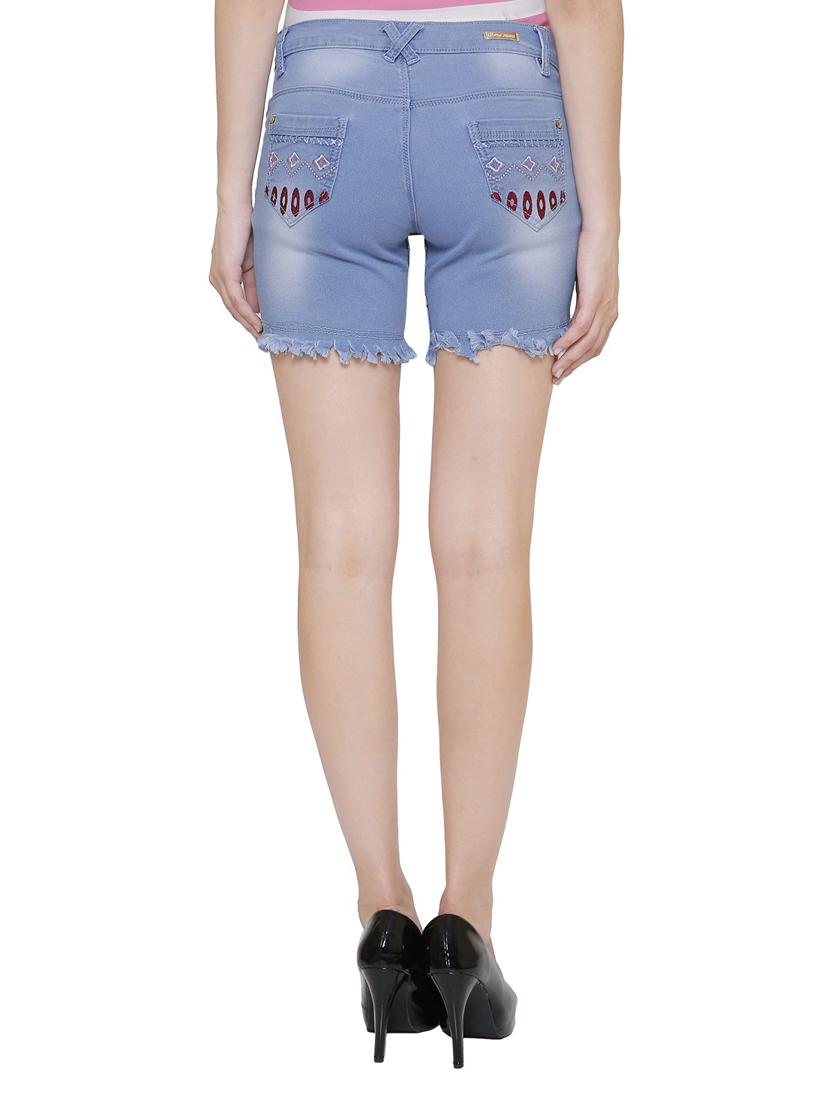 light blue denim short - 14901999 - Zoom Image - 3