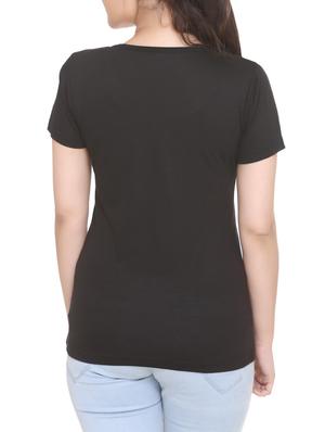 black printed viscose tee - 14902279 - Standard Image - 3