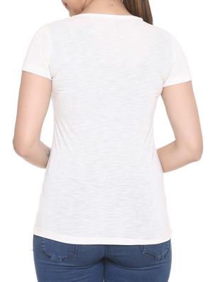 White printed tee - 14902309 - Standard Image - 3