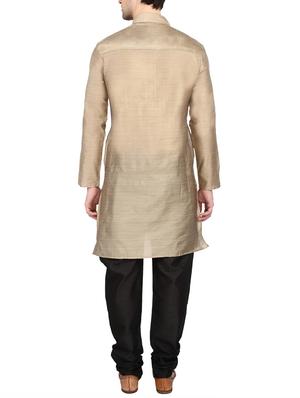 golden silk blend ethnic wear set - 14902486 - Standard Image - 3