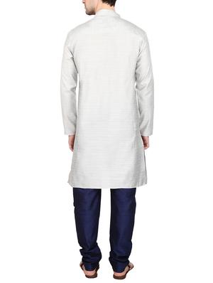 grey silk blend ethnic wear set - 14902489 - Standard Image - 3