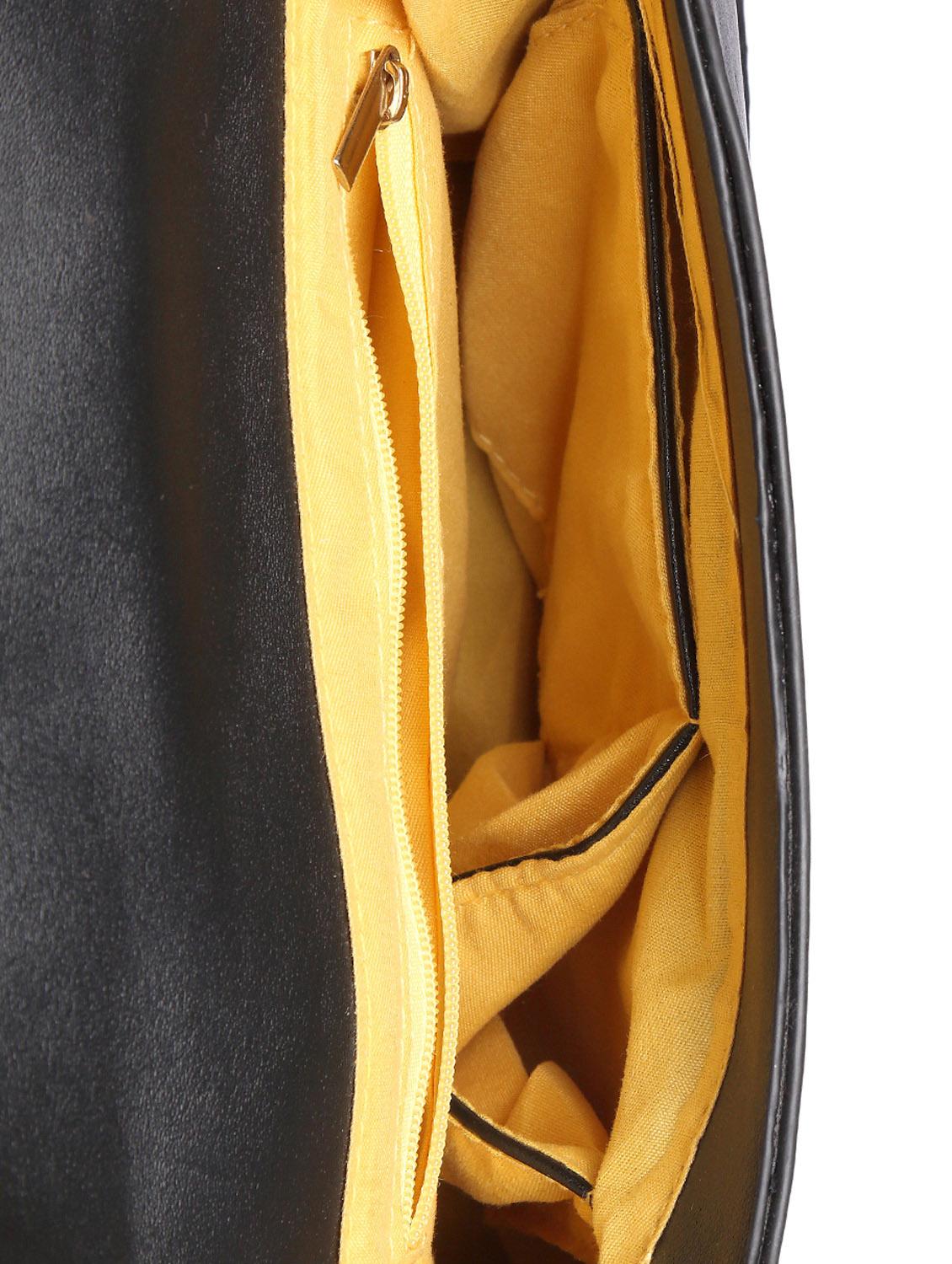 black leatherette regular sling bag - 14902968 - Zoom Image - 3