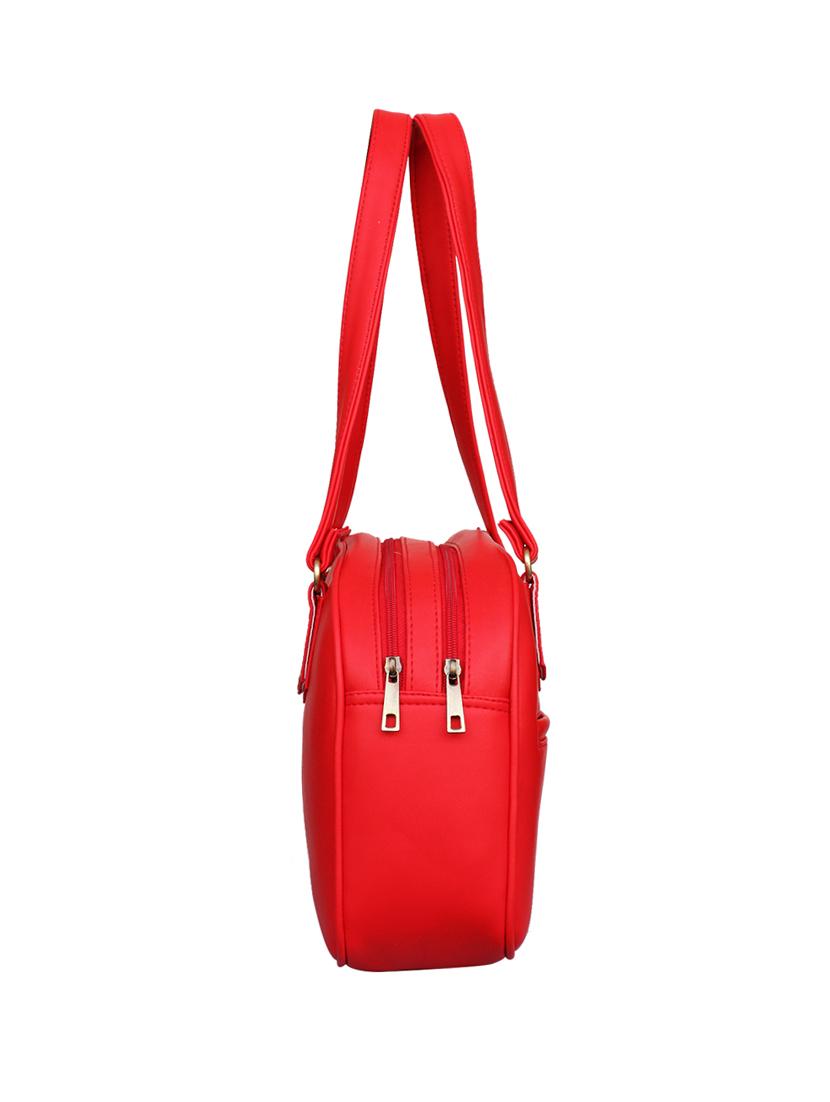 red leatherette regular handbag - 14903444 - Zoom Image - 6
