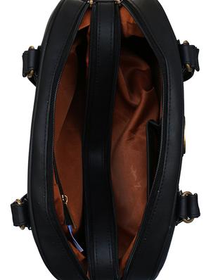 black leatherette regular handbag - 14903449 - Standard Image - 3